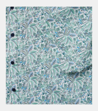Camasa maneca scurta bumbac barbati CASA MODA verde print floral [3]