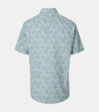 Camasa maneca scurta bumbac barbati CASA MODA verde print floral [1]