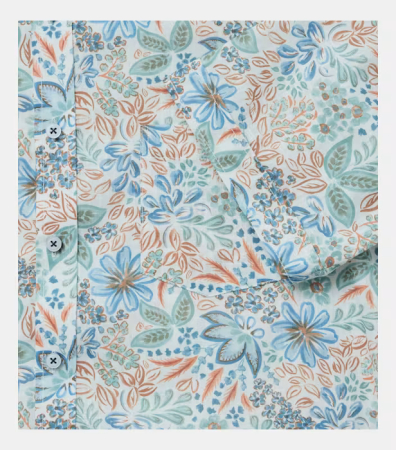 Camasa maneca scurta bumbac barbati CASA MODA turcoaz print floral [3]