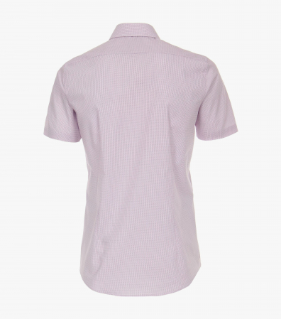 Camasa bumbac barbati maneca scurta VENTI Body Fit dungulite roz [1]