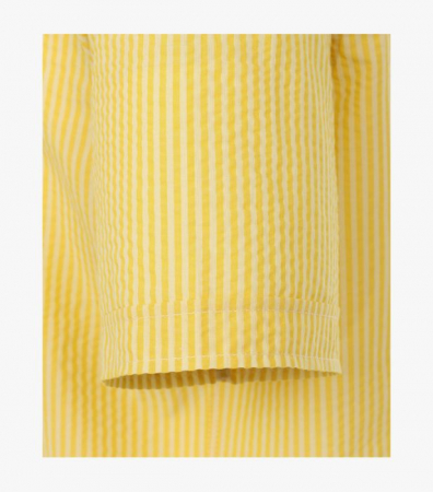 Camasa bumbac maneca scurta barbati CASA MODA dungi galbene Casual Fit [3]