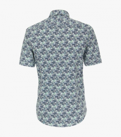 Camasa bumbac maneca scurta barbati CASA MODA print frunze verzi [1]