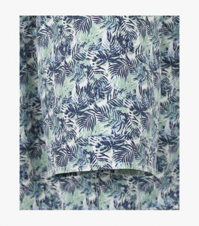 Camasa bumbac maneca scurta barbati CASA MODA print frunze verzi [3]