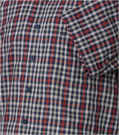 Camasa bumbac maneca scurta barbati CASA MODA CasualFit patratele visiniu [3]