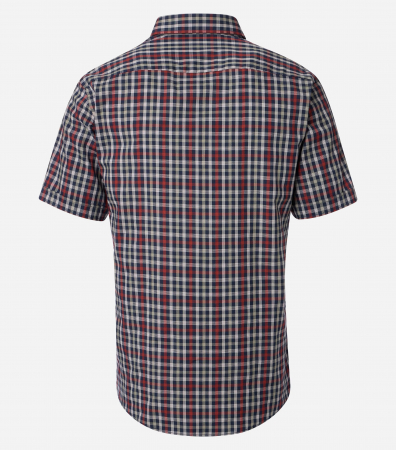 Camasa bumbac maneca scurta barbati CASA MODA CasualFit patratele visiniu [1]