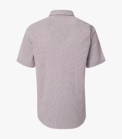 Camasa maneca scurta bumbac CASA MODA barbati Casual geometric rosu [1]