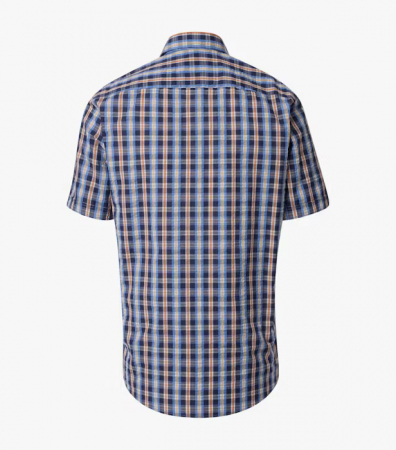 Camasa bumbac maneca scurta barbati CASA MODA CasualFit albastru carouri [1]