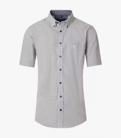 camasi maneca scurta - Camasa maneca scurta bumbac CASA MODA barbati Casual geometric verde