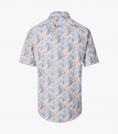 Camasa bumbac maneca scurta barbati CASA MODA CasualFit albastru paisley [1]