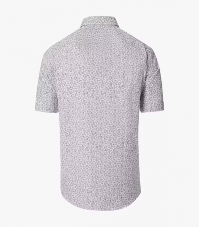 Camasa maneca scurta bumbac CASA MODA barbati Casual floral portocaliu [1]