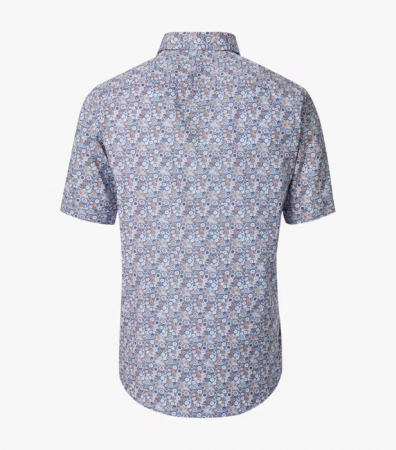 Camasa bumbac maneca scurta barbati CASA MODA CasualFit albastru cerculete [1]
