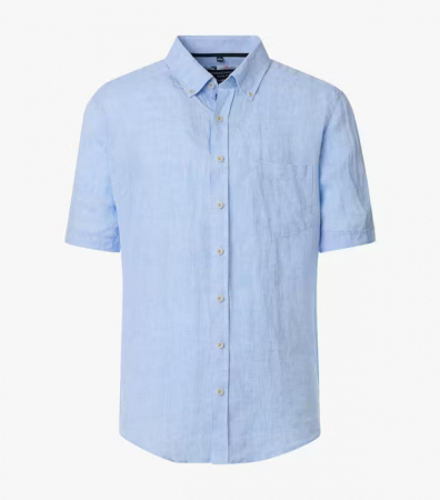 camasi dupa imprimeu - Camasa in maneca scurta barbati CASA MODA bleu