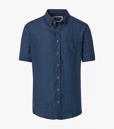 camasi dupa imprimeu - Camasa in maneca scurta barbati CASA MODA bleumarin