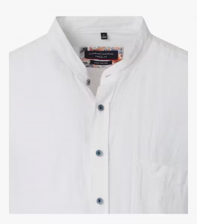 Camasa tunica in maneca scurta barbati CASA MODA CasualFit alb [2]