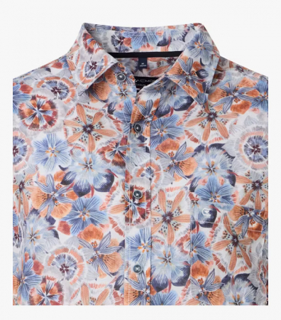 Camasa in/bumbac barbati CASA MODA portocaliu/a;bastru print floral [2]