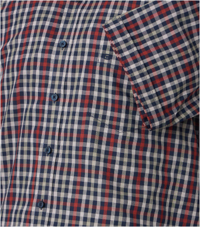 Camasa bumbac maneca scurta barbati CASA MODA ComfortFit patratele visiniu [3]