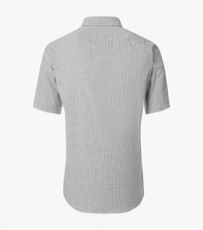 Camasa maneca scurta bumbac CASA MODA barbati Comfort geometric verde [1]