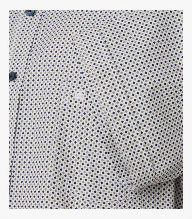 Camasa maneca scurta bumbac CASA MODA barbati Comfort geometric verde [3]