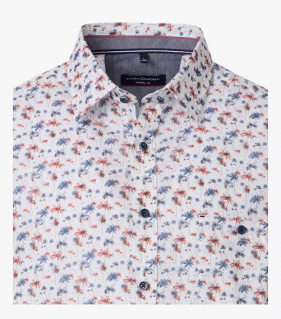 Camasa bumbac maneca scurta barbati CASA MODA CasualFit rosu/albastru artificii [2]