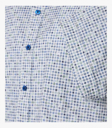 Camasa bumbac maneca scurta barbati CASA MODA New York CasualFit verde/albastru cerculete [3]
