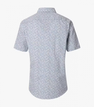 Camasa bumbac maneca scurta barbati CASA MODA New York CasualFit verde/albastru cerculete [1]