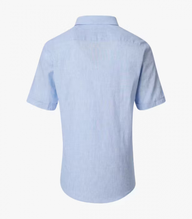 Camasa maneca scurta in/bumbac barbati CASA MODA CasualFit bleu [1]