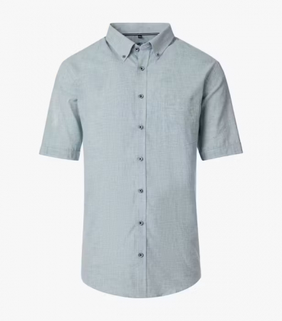 camasi maneca scurta - Camasa maneca scurta in/bumbac barbati CASA MODA CasualFit verde deschis