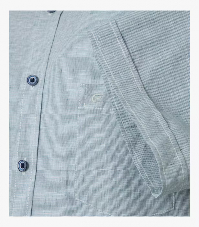 Camasa maneca scurta in/bumbac barbati CASA MODA CasualFit verde deschis [3]