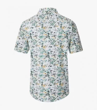 Camasa bumbac maneca scurta barbati CASA MODA New York CasualFit verde palmieri [1]