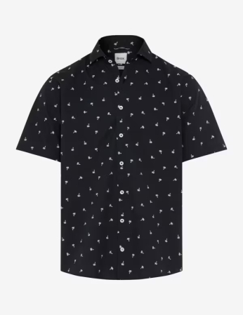 camasi croi casual - Camasa maneca scurta bumbac barbati BRAX HARDY bleumarin palmieri