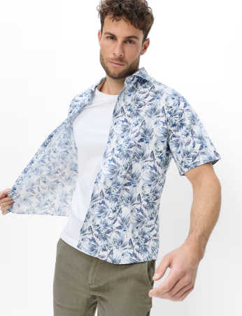 Camasa maneca scurta in/bumbac barbati BRAX HARDY P verde floral [1]