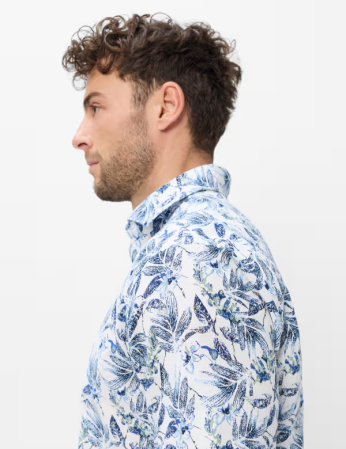Camasa maneca scurta in/bumbac barbati BRAX HARDY P verde floral [4]