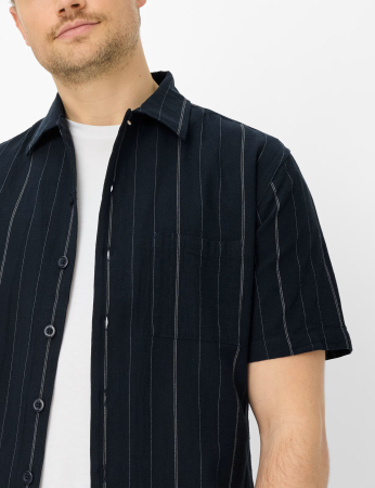 Camasa maneca scurta bumbac barbati  BRAX LUKE S  bleumarin dungulite [5]