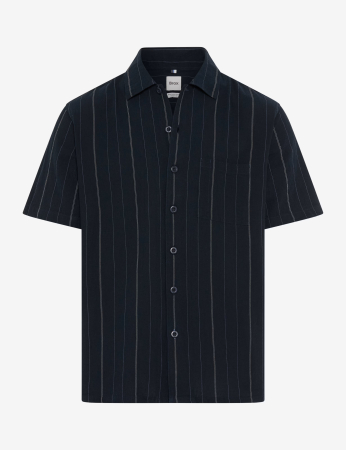 camasi maneca scurta - Camasa maneca scurta bumbac barbati  BRAX LUKE S  bleumarin dungulite