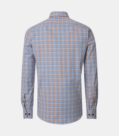 Camasa bumbac barbati CASA MODA CasualFit albastru patratele [1]