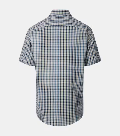Camasa maneca scurta bumbac barbati CASA MODA CasualFit bleumarin carouri [1]
