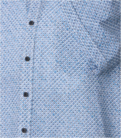 Camasa maneca scurta batbati CASA MODA CasualFit albastru cerculete [3]