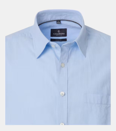 Camasa maneca scurta in/bumbac barbati CASA MODA CasualFit bleu [2]