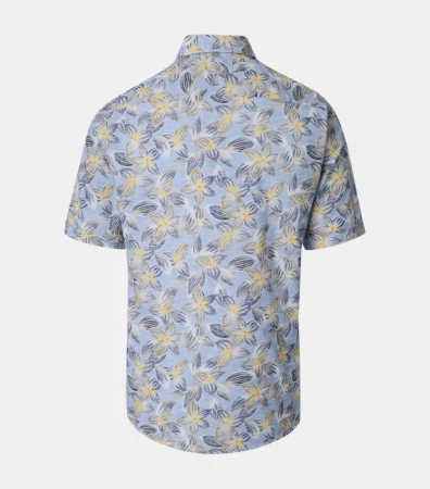 Camasa maneca scurta bumbac barbati CASA MODA CasualFit albastru floral [1]