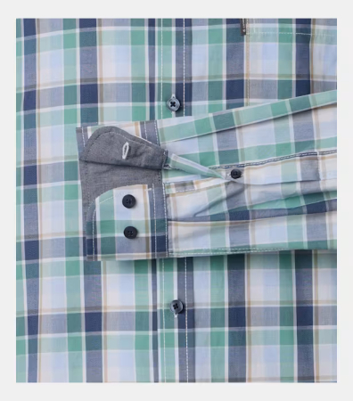 Camasa bumbac barbati CASA MODA CasualFit verde carouri [3]