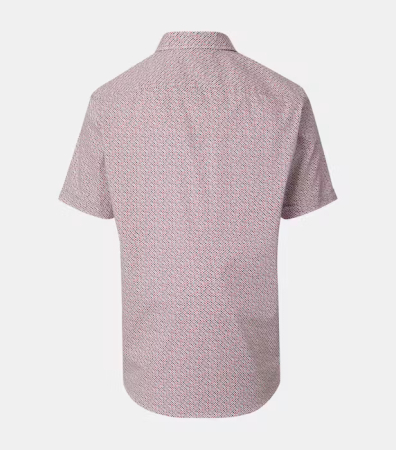 Camasa maneca scurta bumbac barbati CASA MODA rosu buline [1]