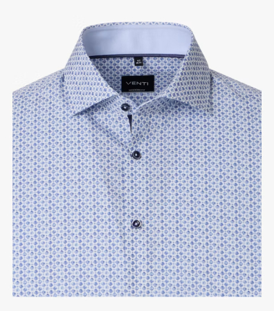 Camasa bumbac barbati VENTI ModernFit albastru rombulete [1]