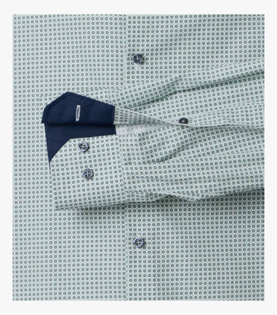 Camasa bumbac barbati VENTI ModernFit verde cerculete [3]