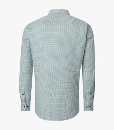 Camasa bumbac barbati VENTI ModernFit verde cerculete [2]
