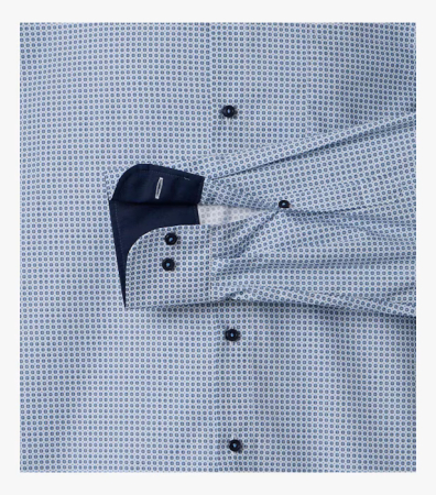 Camasa bumbac barbati VENTI ComfortFit albastru cerculete [3]