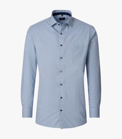 camasi dupa lungimea manecii - Camasa bumbac barbati VENTI ComfortFit albastru cerculete