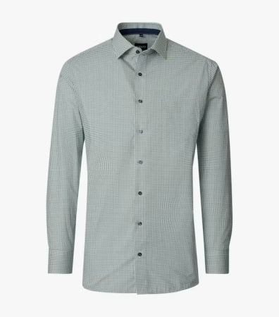 camasi dupa lungimea manecii - Camasa bumbac barbati VENTI ComfortFit verde cerculete