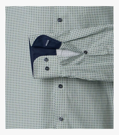 Camasa bumbac barbati VENTI ComfortFit verde cerculete [3]