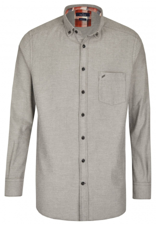 Camasi - Camasa flanel bumbac DANIEL HECHTER Regular Fit gri deschis
