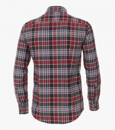 Camasa flanela barbati CASA MODA CasualFit carouri antracit/rosu [1]